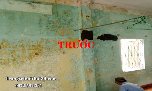 Khong gian truoc khi su dung xop dan tuong 3d