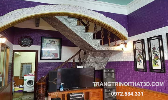 Ve dep cua xop dan tuong 3d trang tri phong khach