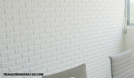 xop dan tuong 3d gia gach mau trang nghe an