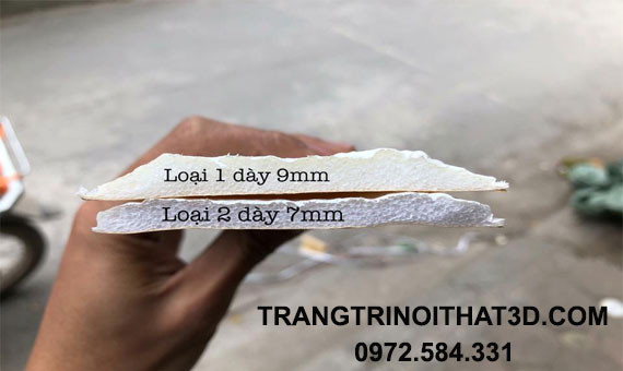 Do day cua xop dan tuong 3d loai 1 va loai 2