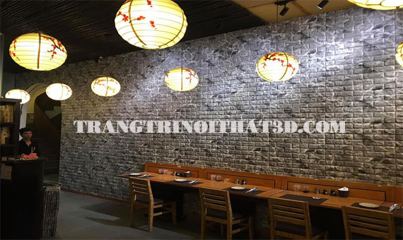 Xop dan tuong 3d trang tri nha hang Nhat Ban tai Hai Phong