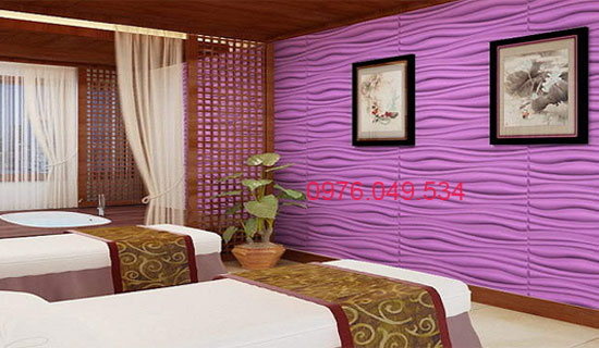 Xop dan tuong 3d van song trang tri cho Spa