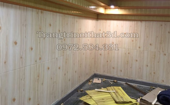 Xop dan tuong van go phong khach tai hai phong